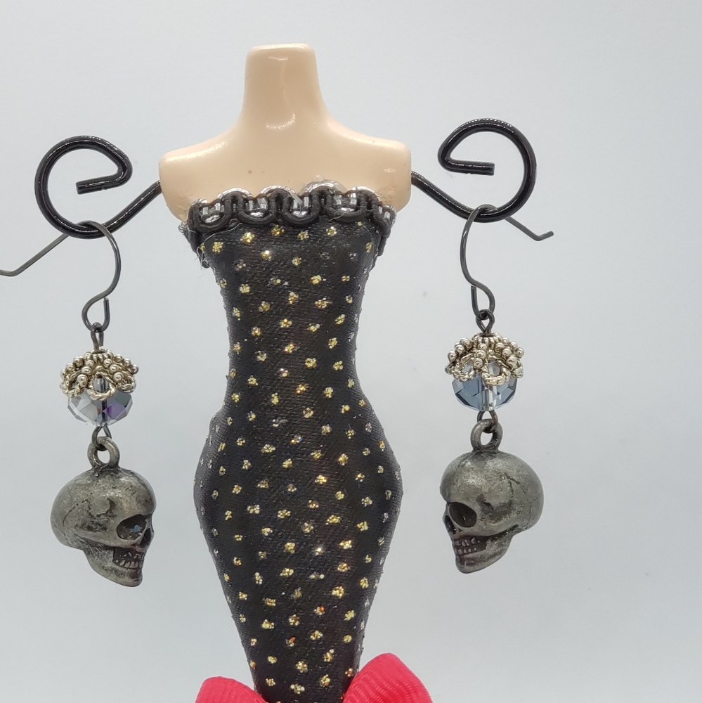 Crystal Skull Earrings